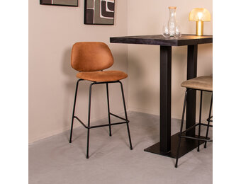 LABEL51 Barkruk Bello - Cognac - 46x53x105 cm