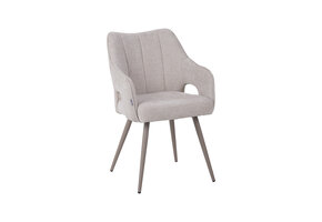 LABEL51 - Eetkamerstoel Stan - Beige - 59x60x81cm - Set van 2