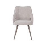 LABEL51 - Eetkamerstoel Stan - Beige - 59x60x81cm - Set van 2