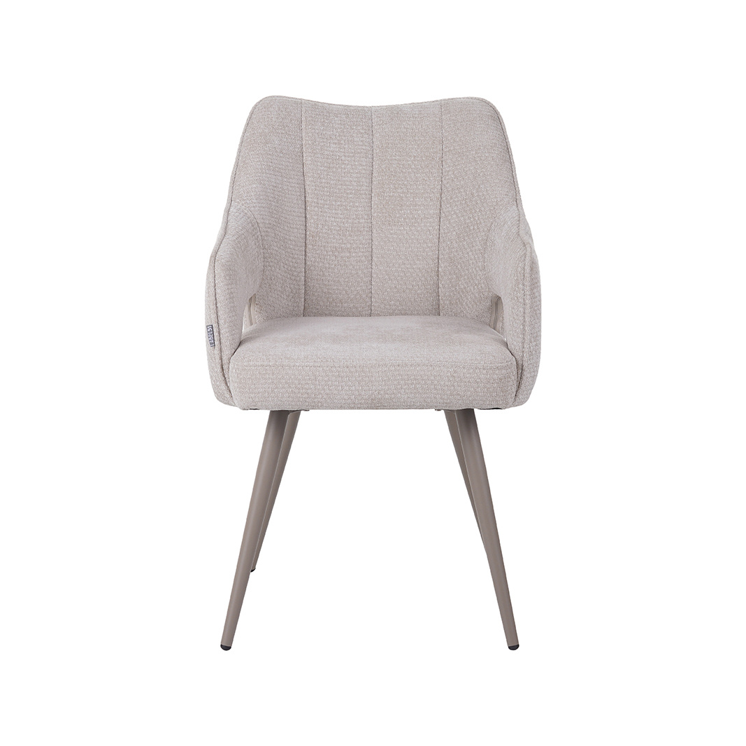 LABEL51 - Eetkamerstoel Stan - Beige - 59x60x81cm - Set van 2
