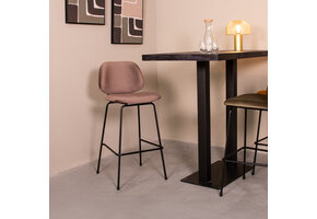LABEL51 - Barstoel Bello - Taupe - 53x46x105cm - Set van 2