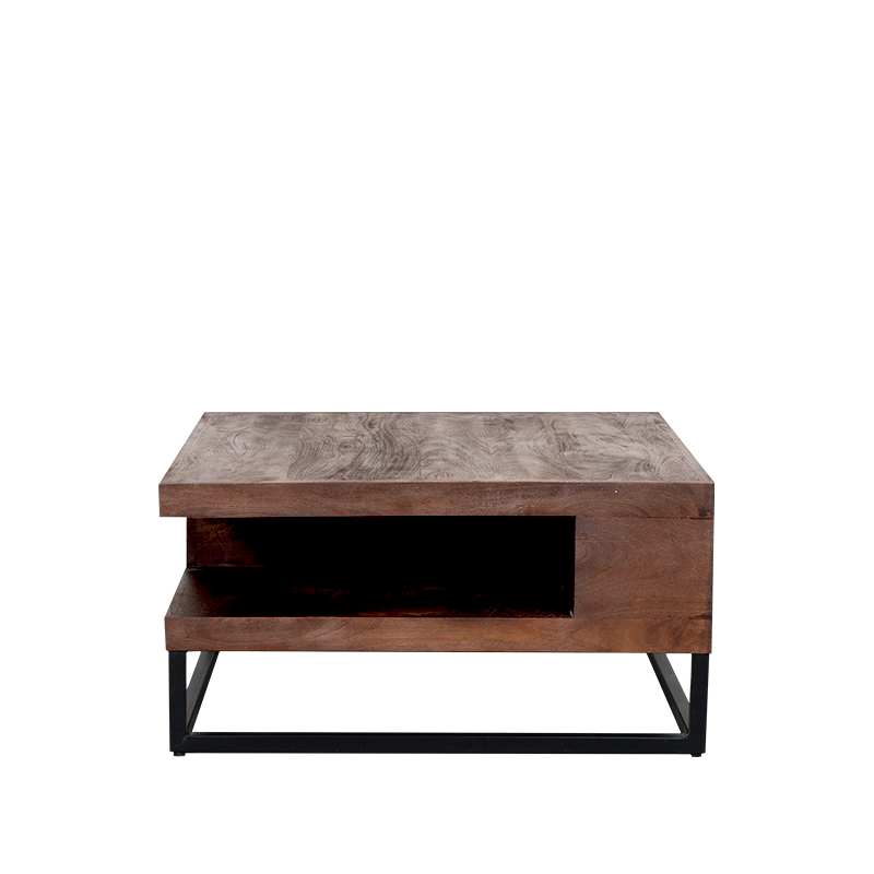 LABEL51 - Salontafel Cube - Bruin - 80x80x40cm