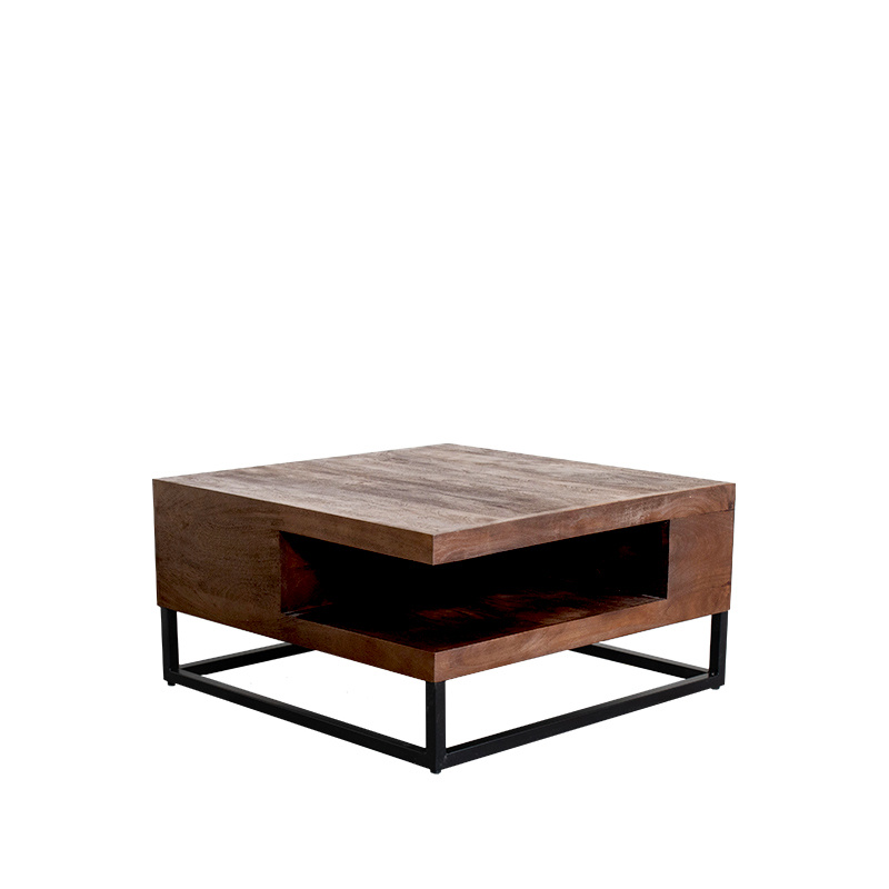 LABEL51 - Salontafel Cube - Bruin - 80x80x40cm