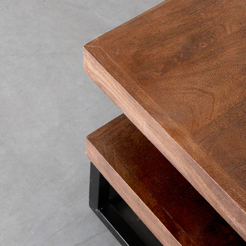 LABEL51 - Salontafel Cube - Bruin - 80x80x40cm
