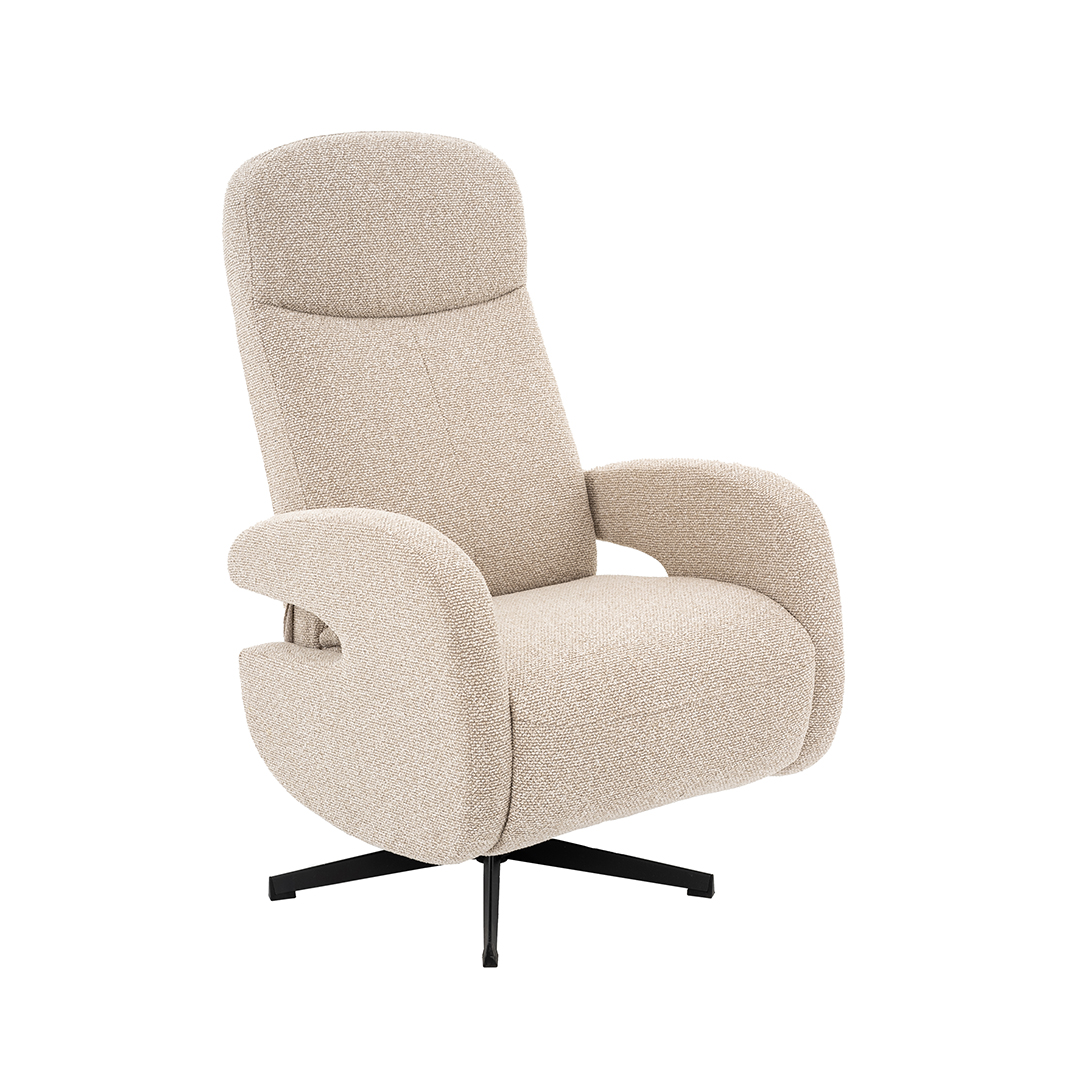 LABEL51 Fauteuil Esjberg - Naturel - Manueel Verstelbaar - 68x84x114 cm