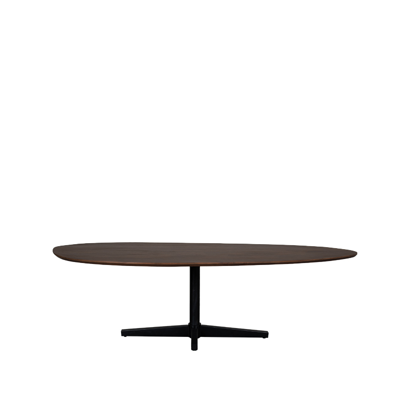 LABEL51 Eetkamertafel Rosie - Espresso - Organisch - 260x110x76 cm
