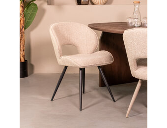 LABEL51 Eetkamerstoel Sakura - Naturel - 62x84x62 cm - Set van 2