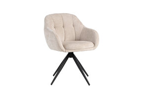 LABEL51 Eetkamerstoel Esma - Naturel - 60x80x62 cm - Set van 2