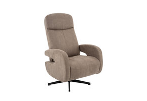 LABEL51 Fauteuil Esbjerg - Taupe - Manueel Verstelbaar - 68x84x114 cm