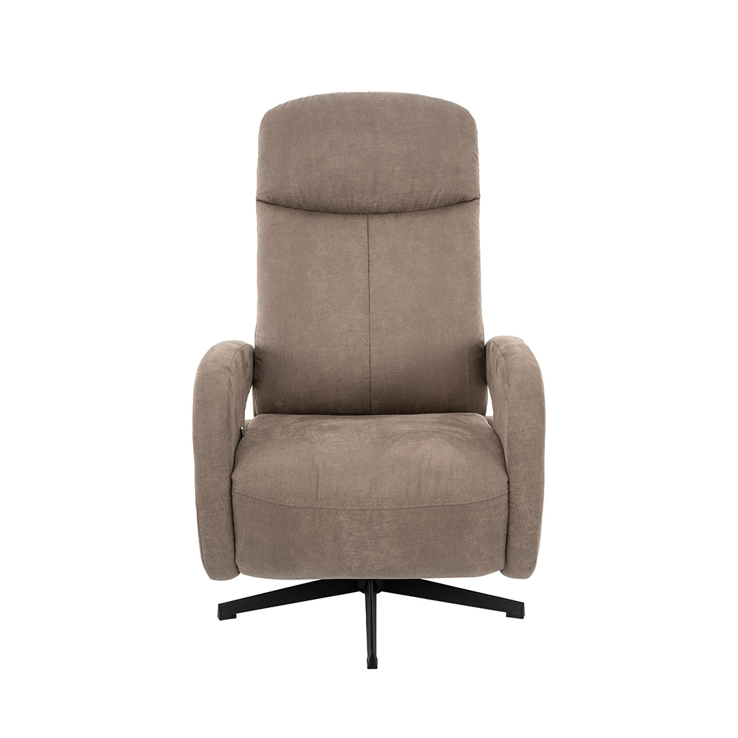 LABEL51 Fauteuil Esbjerg - Taupe - Manueel Verstelbaar - 68x84x114 cm