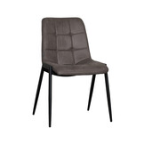 LABEL51 Eetkamerstoel Noor - Taupe - 51x84x41 cm - Set van 2