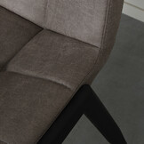 LABEL51 - Eetkamerstoel Noor - Taupe - 41x51x84cm - Set van 2