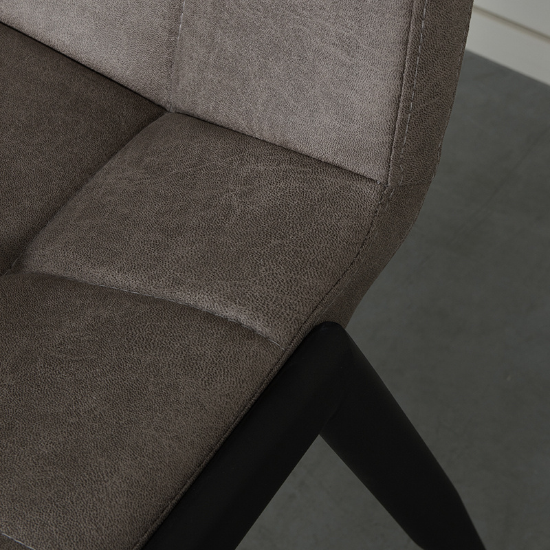 LABEL51 - Eetkamerstoel Noor - Taupe - 41x51x84cm - Set van 2