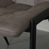 LABEL51 - Eetkamerstoel Noor - Taupe - 41x51x84cm - Set van 2