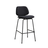 LABEL51 - Barstoel Bello - Zwart - 53x46x105cm - Set van 2