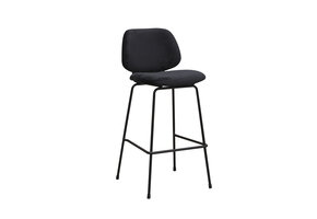 LABEL51 - Barstoel Bello - Zwart - 53x46x105cm - Set van 2