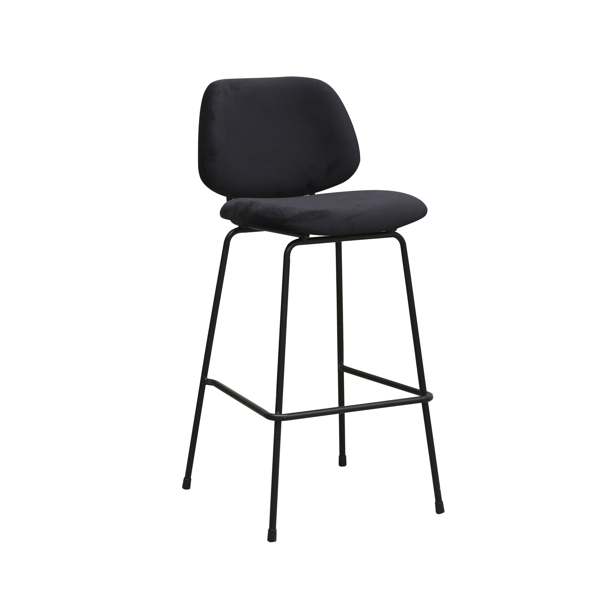 LABEL51 - Barstoel Bello - Zwart - 53x46x105cm - Set van 2