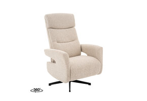 LABEL51 Fauteuil Copenhagen - Naturel - Manueel Verstelbaar - 72x88x115 cm