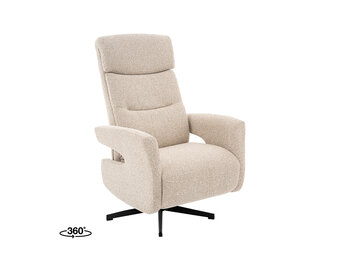 LABEL51 Fauteuil Copenhagen - Naturel - Manueel Verstelbaar - 72x88x115 cm