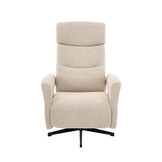 LABEL51 Fauteuil Copenhagen - Naturel - Manueel Verstelbaar - 72x88x115 cm
