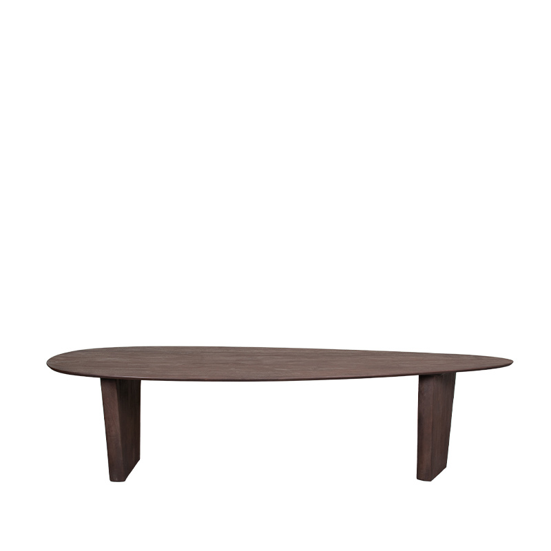 LABEL51 Eetkamertafel Wow - Espresso - Organisch - 240x110x75 cm