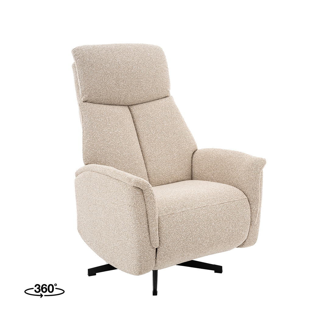 LABEL51 Fauteuil Helsinki - Naturel - Manueel Verstelbaar - 73x86x114 cm