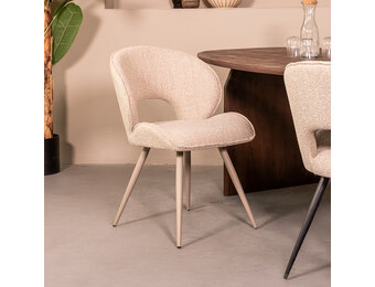 LABEL51 Eetkamerstoel Sakura - Naturel - 60x84x62 cm - Set van 2