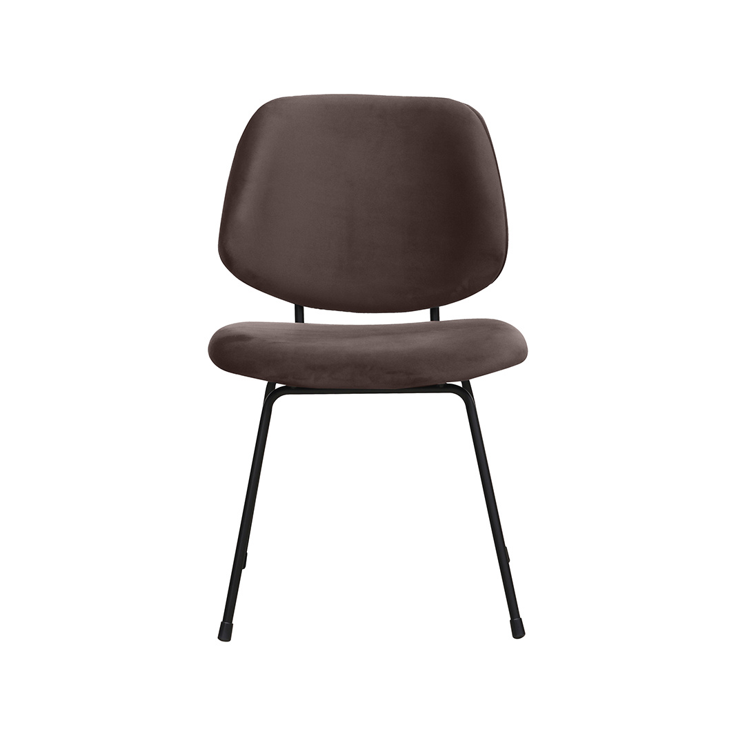 LABEL51 Eetkamerstoel Bello - Taupe - 48x82x58 cm - Set van 2