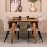 LABEL51 - Eetkamertafel Fly - Bruin - 100x250x76cm