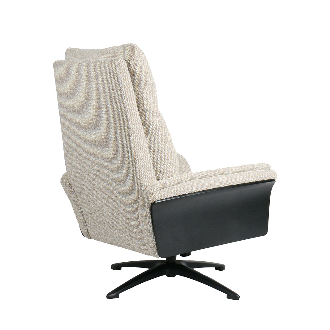 LABEL51 Fauteuil Zenza + Hocker - Naturel - 76x91x109 cm