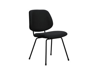 LABEL51 Eetkamerstoel Bello - Zwart - 48x82x58 cm - Set van 2