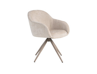 LABEL51 Eetkamerstoel Fiby - Naturel - 60x80x62 cm - Set van 2