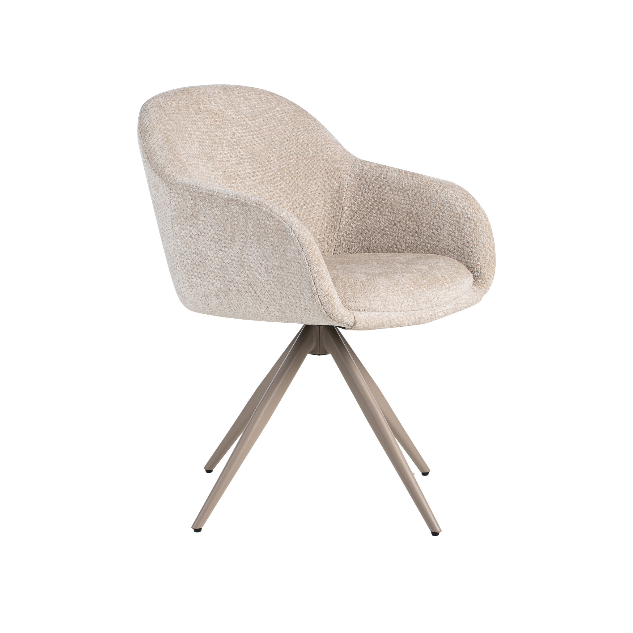 LABEL51 Eetkamerstoel Fiby - Naturel - 60x80x62 cm - Set van 2