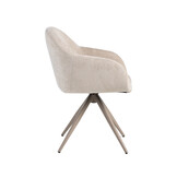 LABEL51 Eetkamerstoel Fiby - Naturel - 60x80x62 cm - Set van 2