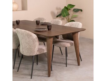LABEL51 Eetkamertafel Fly - Espresso - 220x100x76 cm