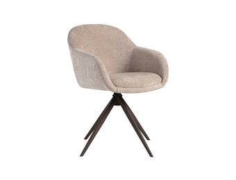 LABEL51 Eetkamerstoel Fiby - Clay - 60x80x62 cm - Set van 2