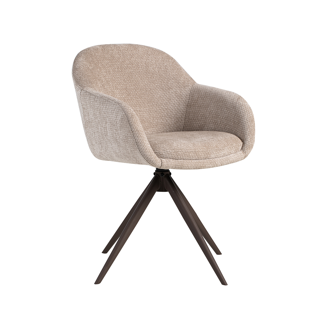 LABEL51 Eetkamerstoel Fiby - Clay - 60x80x62 cm - Set van 2