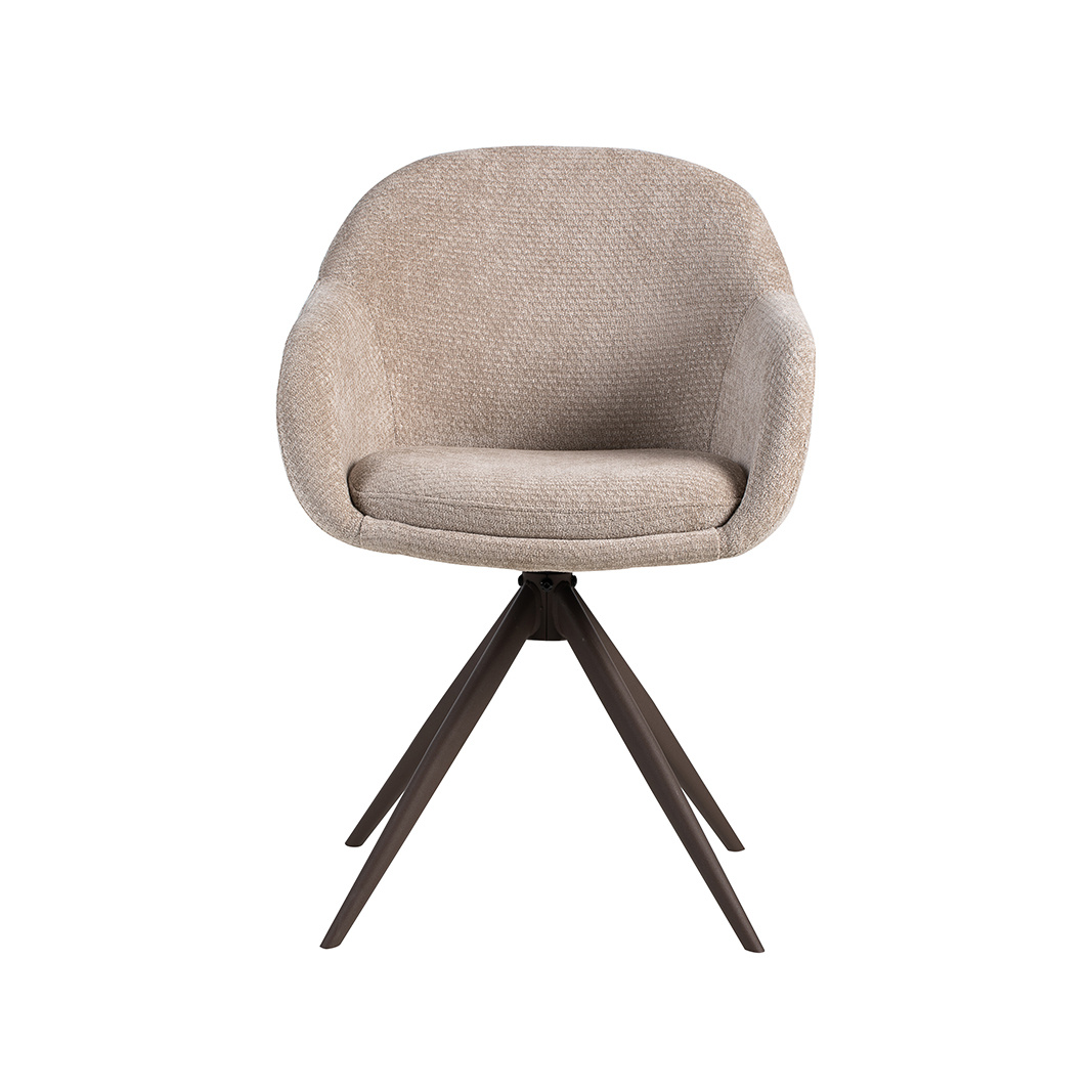 LABEL51 Eetkamerstoel Fiby - Clay - 60x80x62 cm - Set van 2