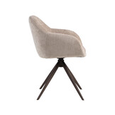 LABEL51 Eetkamerstoel Fiby - Clay - 60x80x62 cm - Set van 2