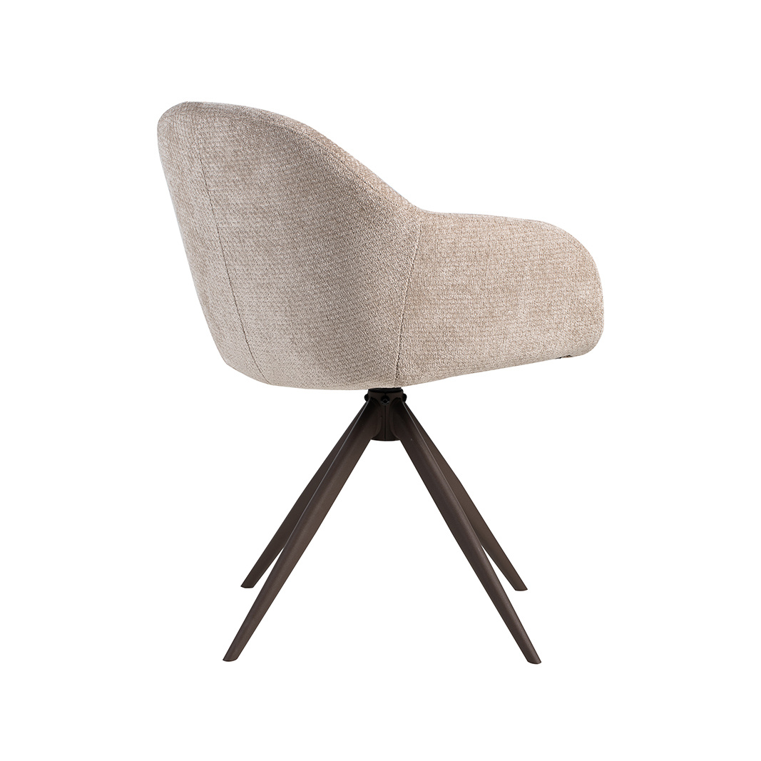 LABEL51 Eetkamerstoel Fiby - Clay - 60x80x62 cm - Set van 2