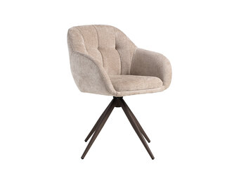 LABEL51 Eetkamerstoel Esma - Clay - 59x80x62 cm - Set van 2