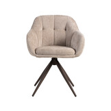 LABEL51 Eetkamerstoel Esma - Clay - 59x80x62 cm - Set van 2