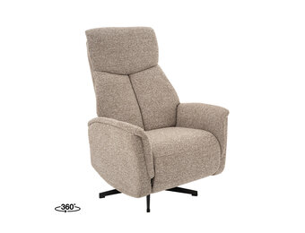 LABEL51 Fauteuil Helsinki - Mushroom - Manueel Verstelbaar - 73x86x114 cm