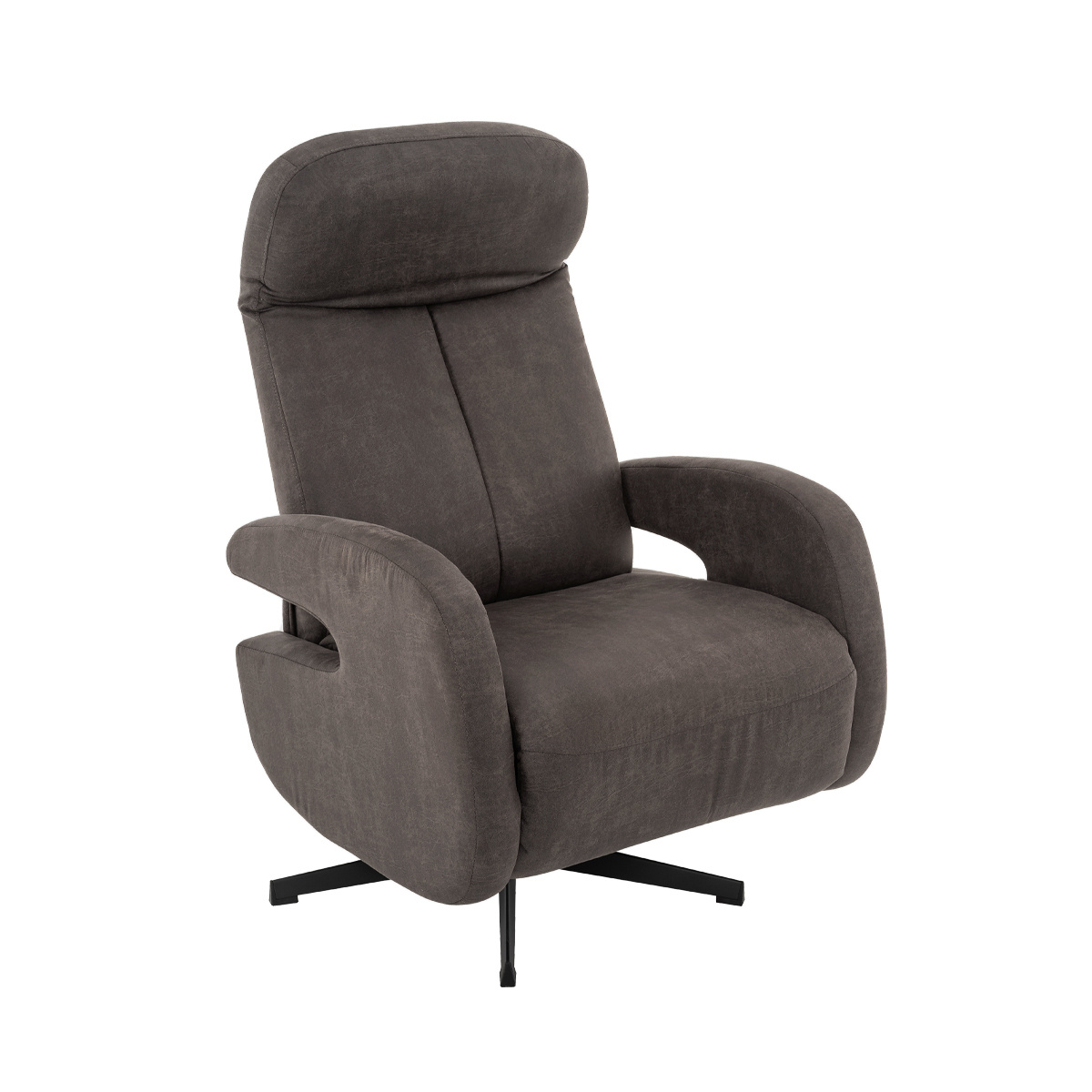 LABEL51 Fauteuil Esbjerg - Antraciet - Manueel Verstelbaar - 68x84x114 cm