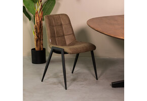 LABEL51 Eetkamerstoel Noor - Moss - 51x84x41 cm - Set van 2