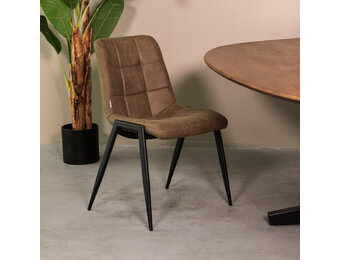 LABEL51 Eetkamerstoel Noor - Moss - 51x84x41 cm - Set van 2