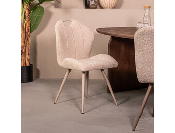LABEL51 Eetkamerstoel Silly - Naturel - 57x88x62 cm - Set van 2