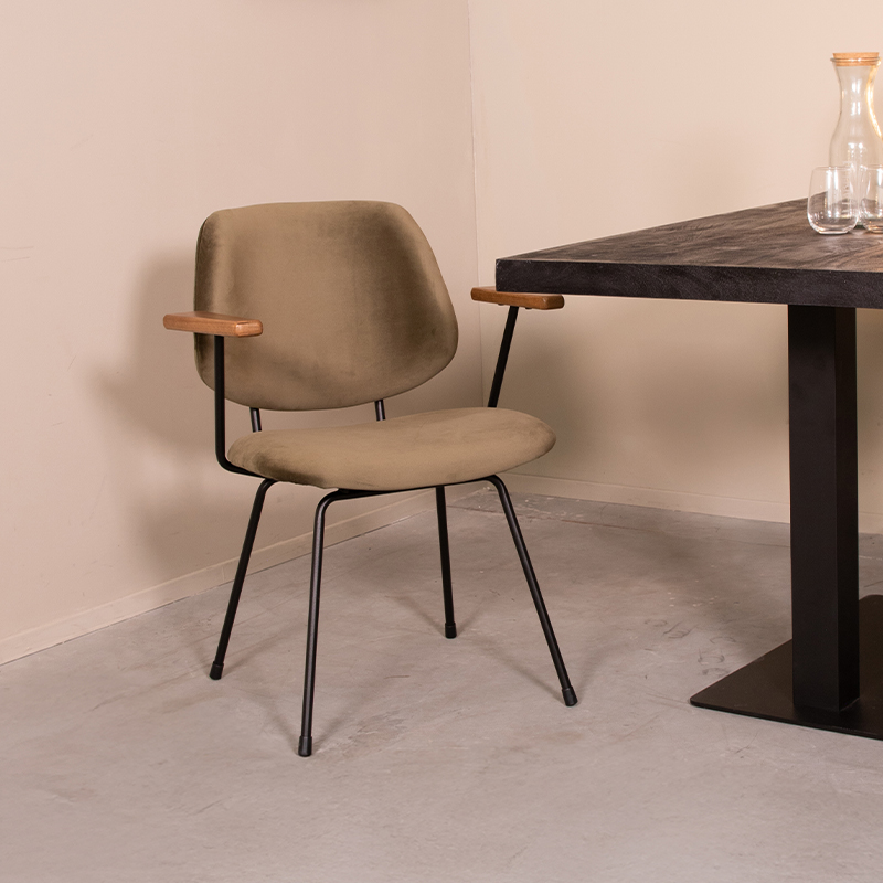 LABEL51 Eetkamerstoel Gastron - Hunter - 62x82x58 cm - Set van 2