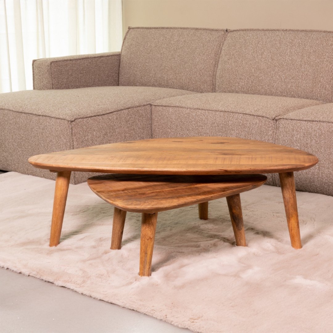 LABEL51 Salontafel Gregg - Naturel - 110x64x38 cm