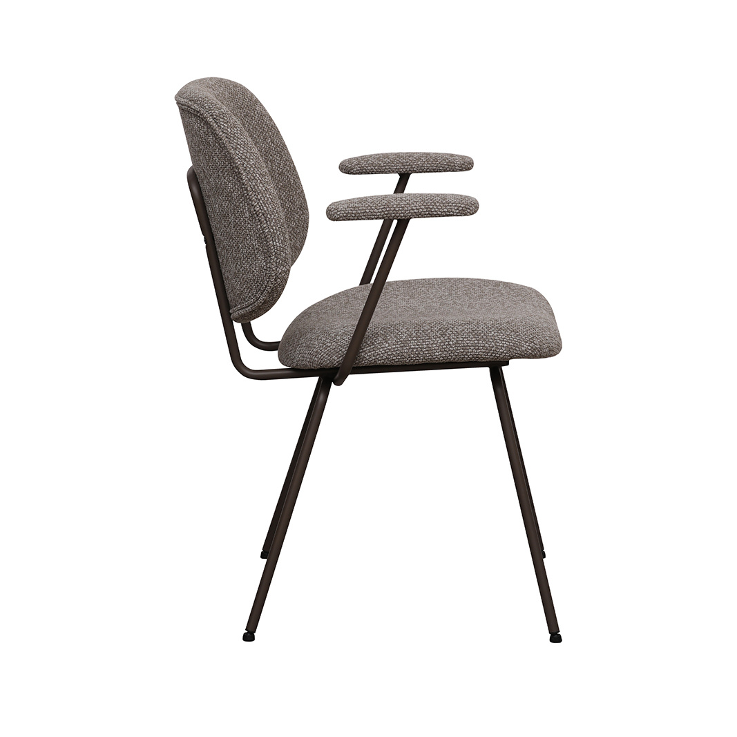 LABEL51 Eetkamerstoel Loreto - Mushroom - 51x82x59 cm - Set van 2